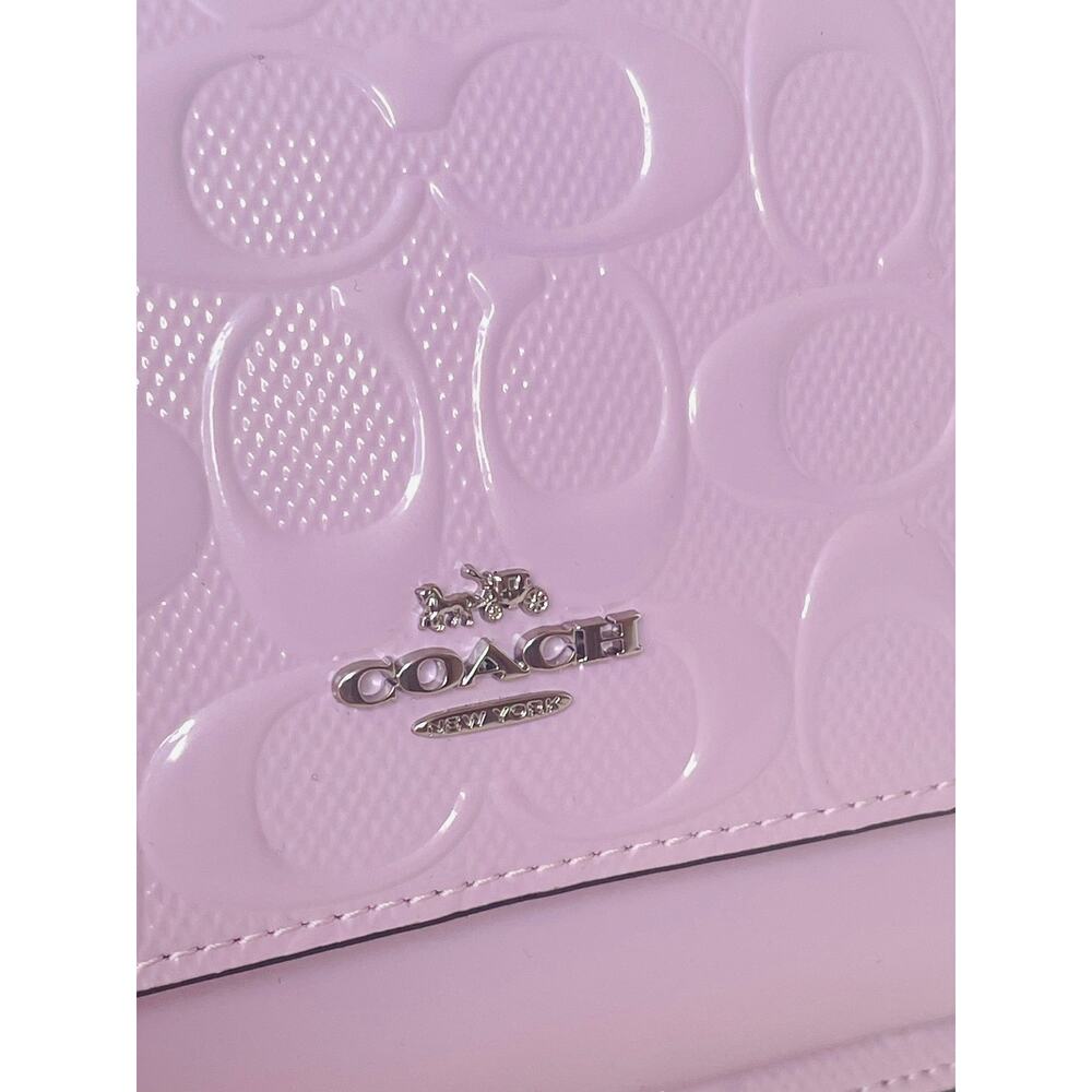 Coach Mini Klare Violet Patent Crossbody Bag CDB11 - Picture 10 of 12